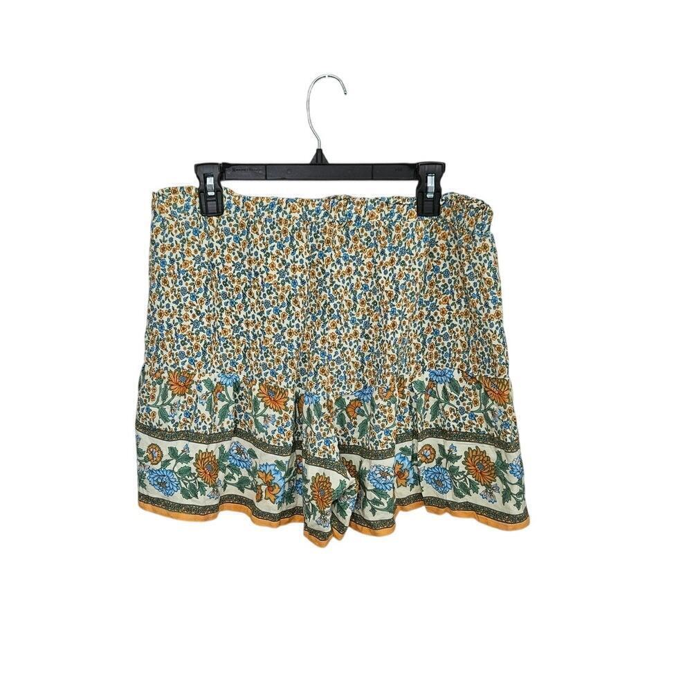 Cupshe Women's Ditsy Floral Flared Shorts Elastic Waist Size X-Large - Picture 2 of 6